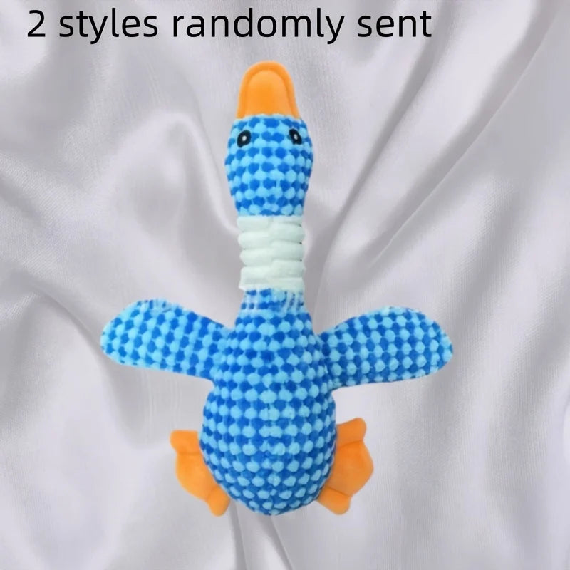 Cute Toy Dog Plush Animal Toy Wild Goose Chewing Toy Pet Duck Squeak Toy  Small Middle Large Dogs Teeth Cleaning