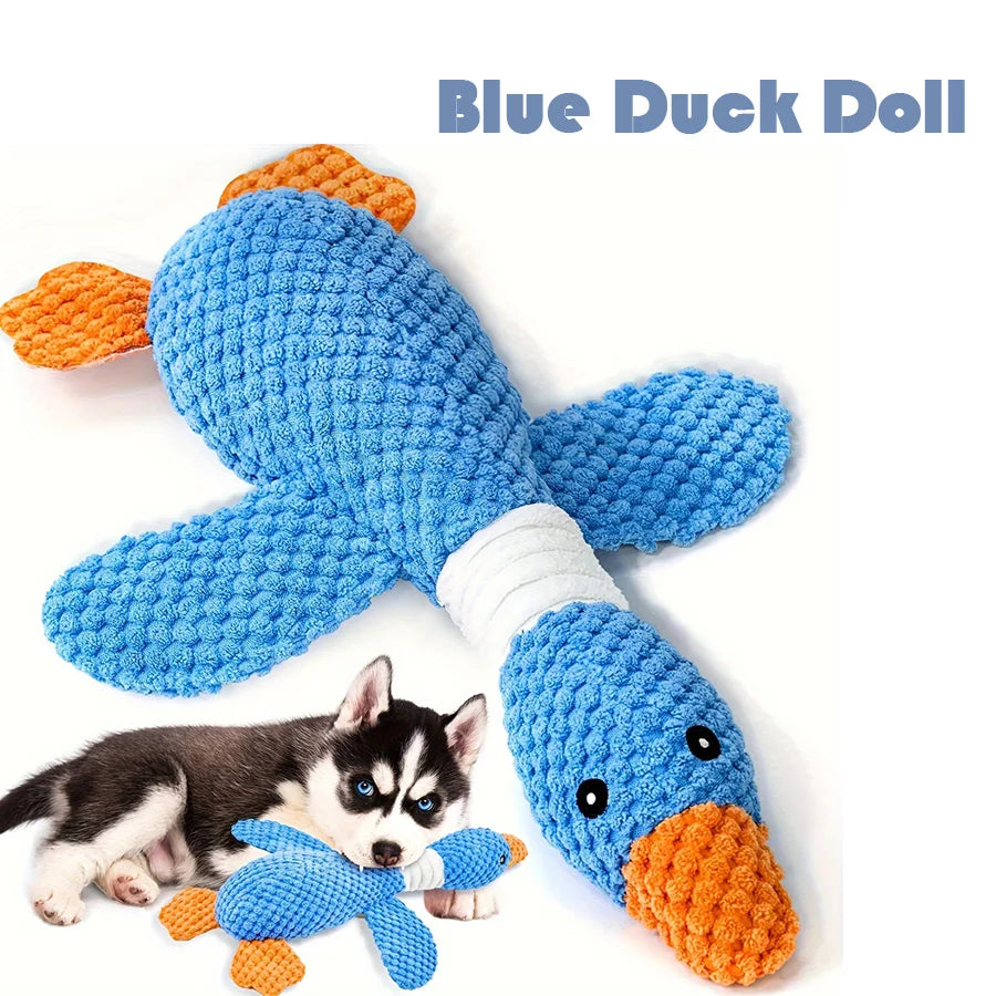Cute Toy Dog Plush Animal Toy Wild Goose Chewing Toy Pet Duck Squeak Toy  Small Middle Large Dogs Teeth Cleaning