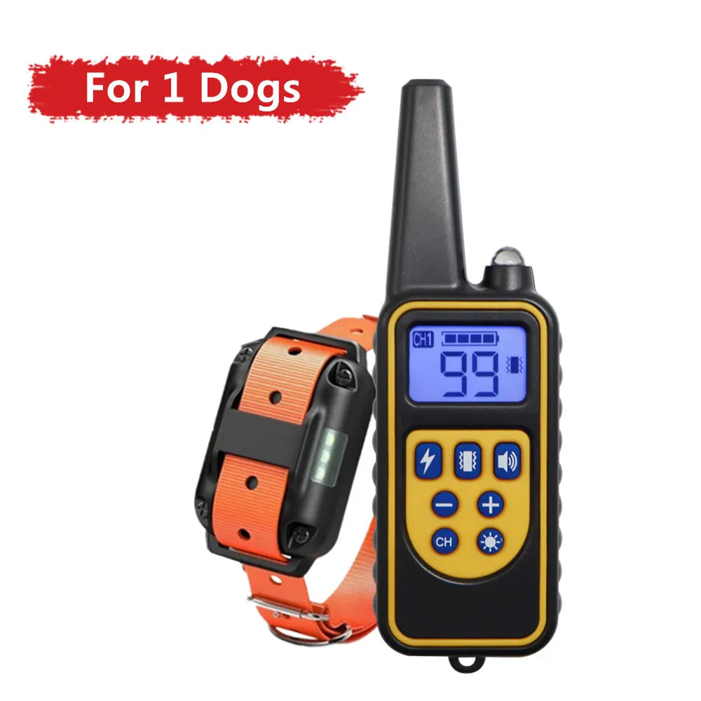 Electric Dog Training Collar Dog Anti Bark Waterproof Rechargeable Pet Remote Control For All Size Shock Vibration Sound