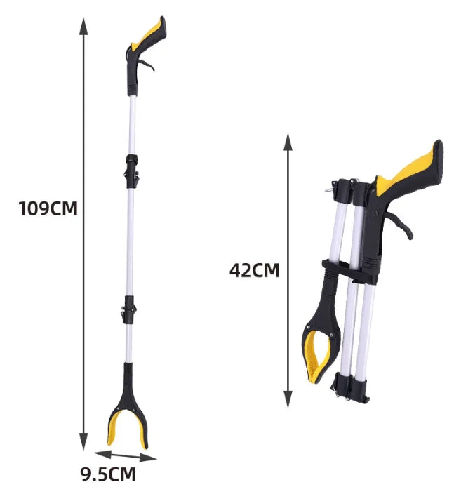 Wholesale long handle firm clip garbage clip lengthened aluminum alloy sanitation workers pick up garbage pliers