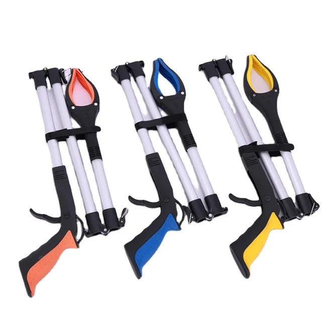 Wholesale long handle firm clip garbage clip lengthened aluminum alloy sanitation workers pick up garbage pliers