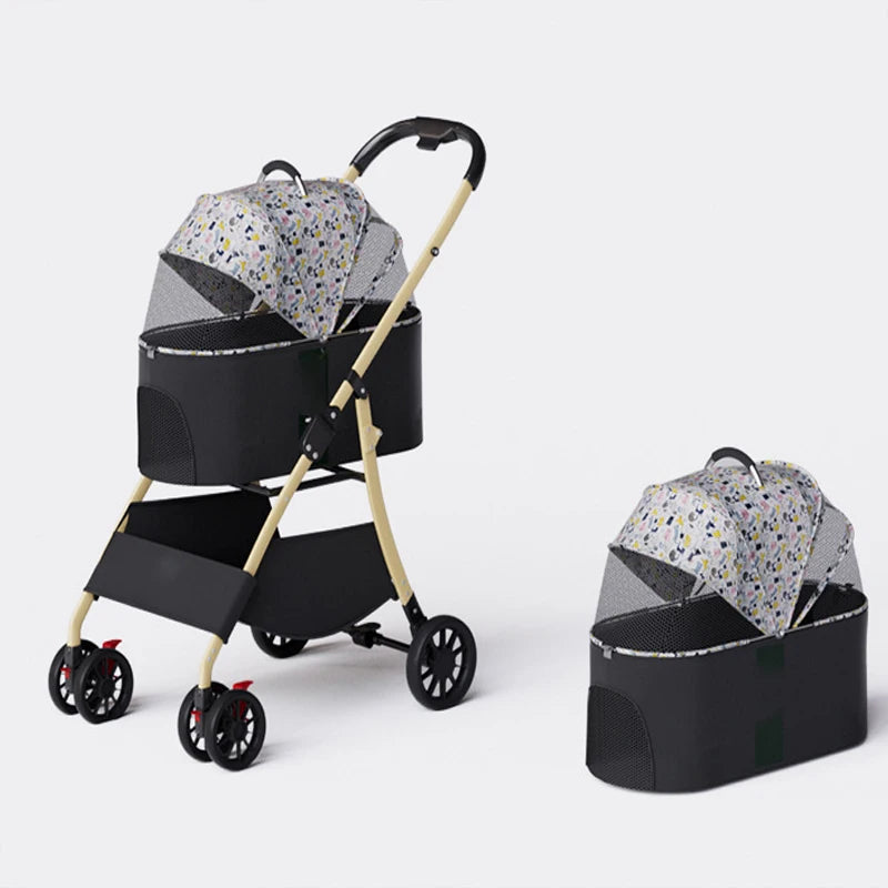 Pet Stroller Travel 4 Wheel Dog Strollers Small Dogs Pet Stroller for Dogs