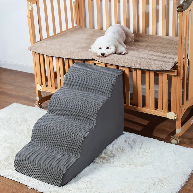 New Detachable And Washable Kennel Memory Foam Dog Sofa Stairs Pet 4-5 Steps Stairs For Small Dog Cat Ramp Ladder Pet Stairs