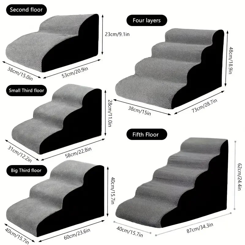 New Detachable And Washable Kennel Memory Foam Dog Sofa Stairs Pet 4-5 Steps Stairs For Small Dog Cat Ramp Ladder Pet Stairs