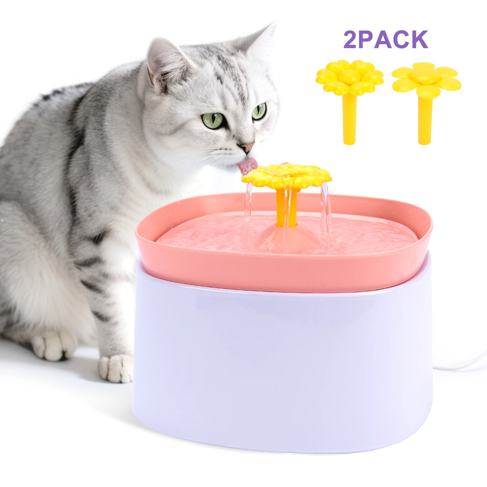 Low Decibel Pet Water Dispenser with Nozzle Cat Dog Automatic Water Dispenser Electric Recirculate Filtring Drinker Pet Supplies