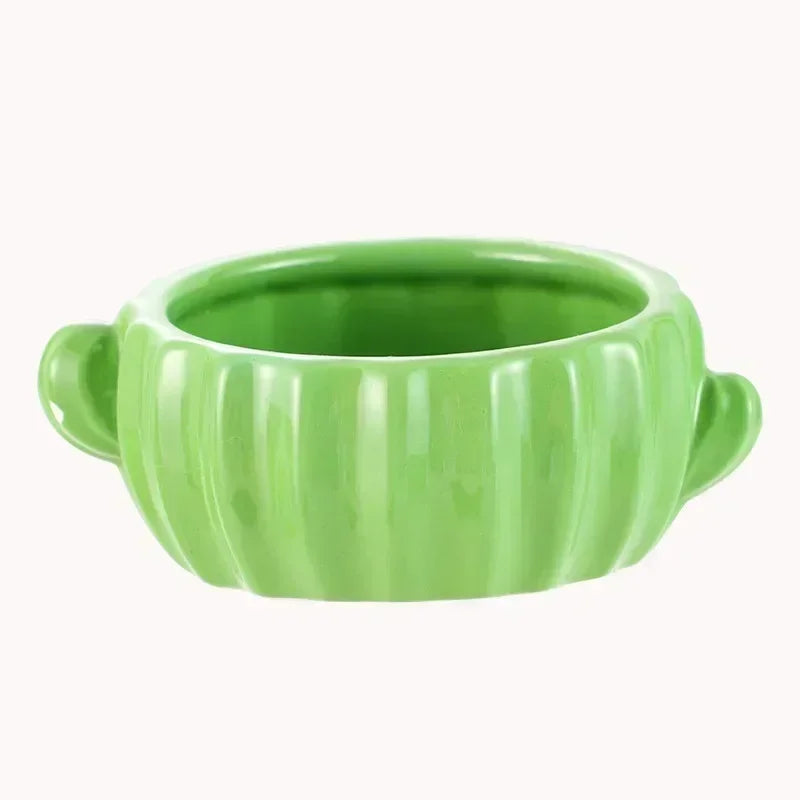 Hamster Ceramic Nest Green Cactus Theme Feeding Bowl Water Bottle Holder Golden Bear Cooling House Landscape Supplies