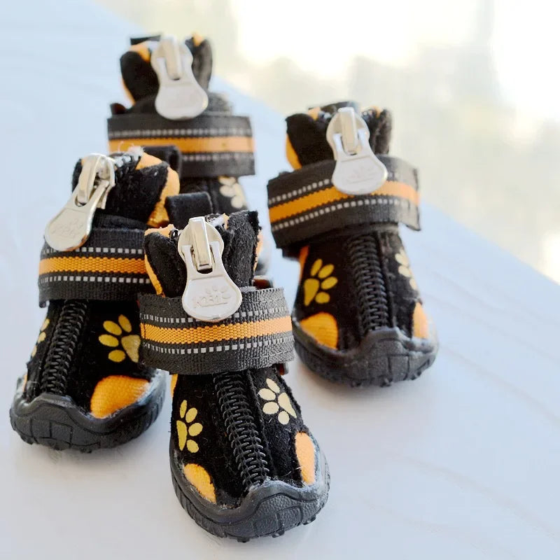 Dog Shoes Printed Dog Paw Soft Windproof Non-Slip Cotton Shoes For Medium To Large Dogs Plus Size Spring Autumn