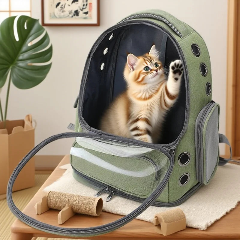 2025 New Transparent Backpack Pet Carrier Outdoor Travel For Cats And Small Dogs Breathable Carrying Bag Premium Pet Supplies
