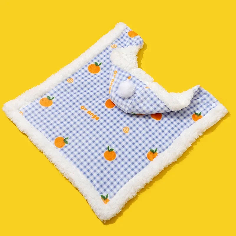 Autumn Winter Pet Dog Clothes Cloak Blanket French Bulldog Puppy Warm Windproof Jacket.