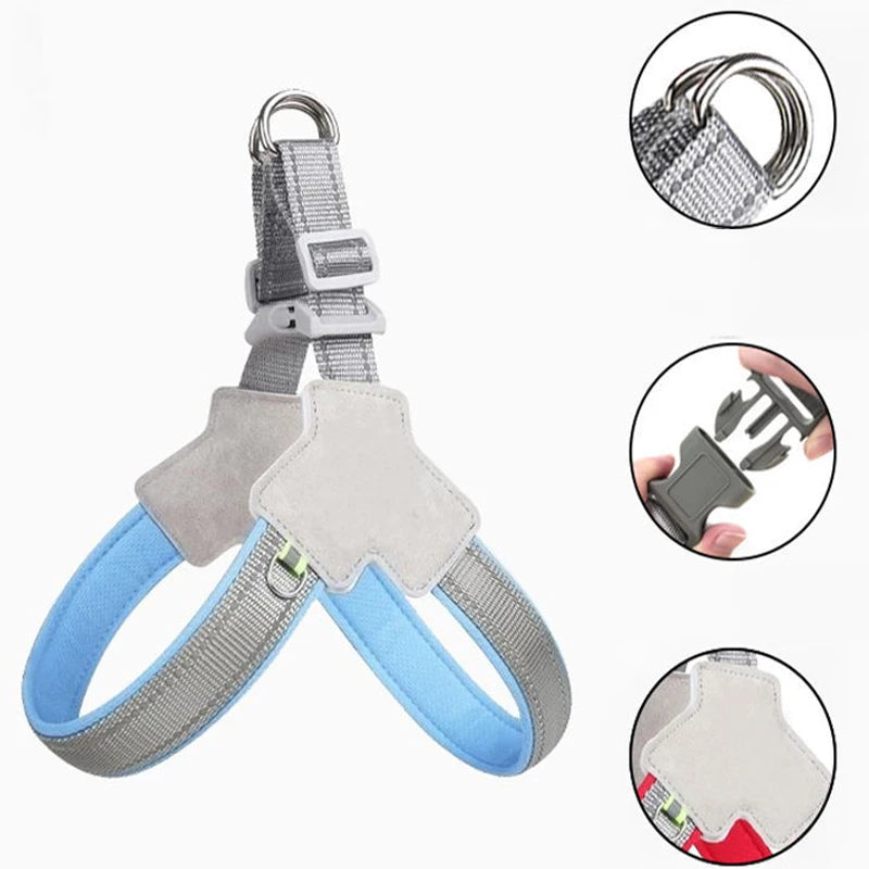 Saddle Style Dog Harness for Small Medium Dogs Adjustable Pet Seat Belts Reflective Puppy Chest Strap Outdoor Accessories