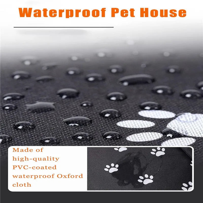 Waterproof Cat House for Outdoors Rainproof Dog House Cat House Villa Tent Collapsible Pet Shelter Foldable Pet House for Dogs