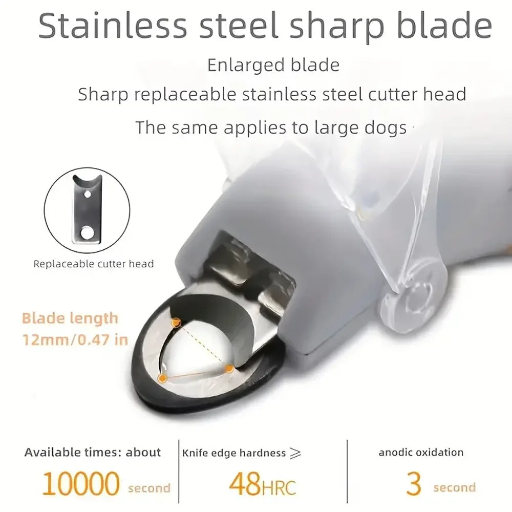 LED Light Pet Nail Clippers for Cats And Dogs 5x Magnification Dual-Sided Clipper for Trimming Nails And Claws