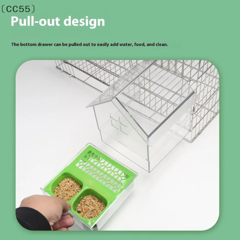 Hanging Parrot Feeder Prevent Scattering Bird Feeding Bowl Multifunction Bird Bath Parakeets Bathtub Bird Cage Accessories