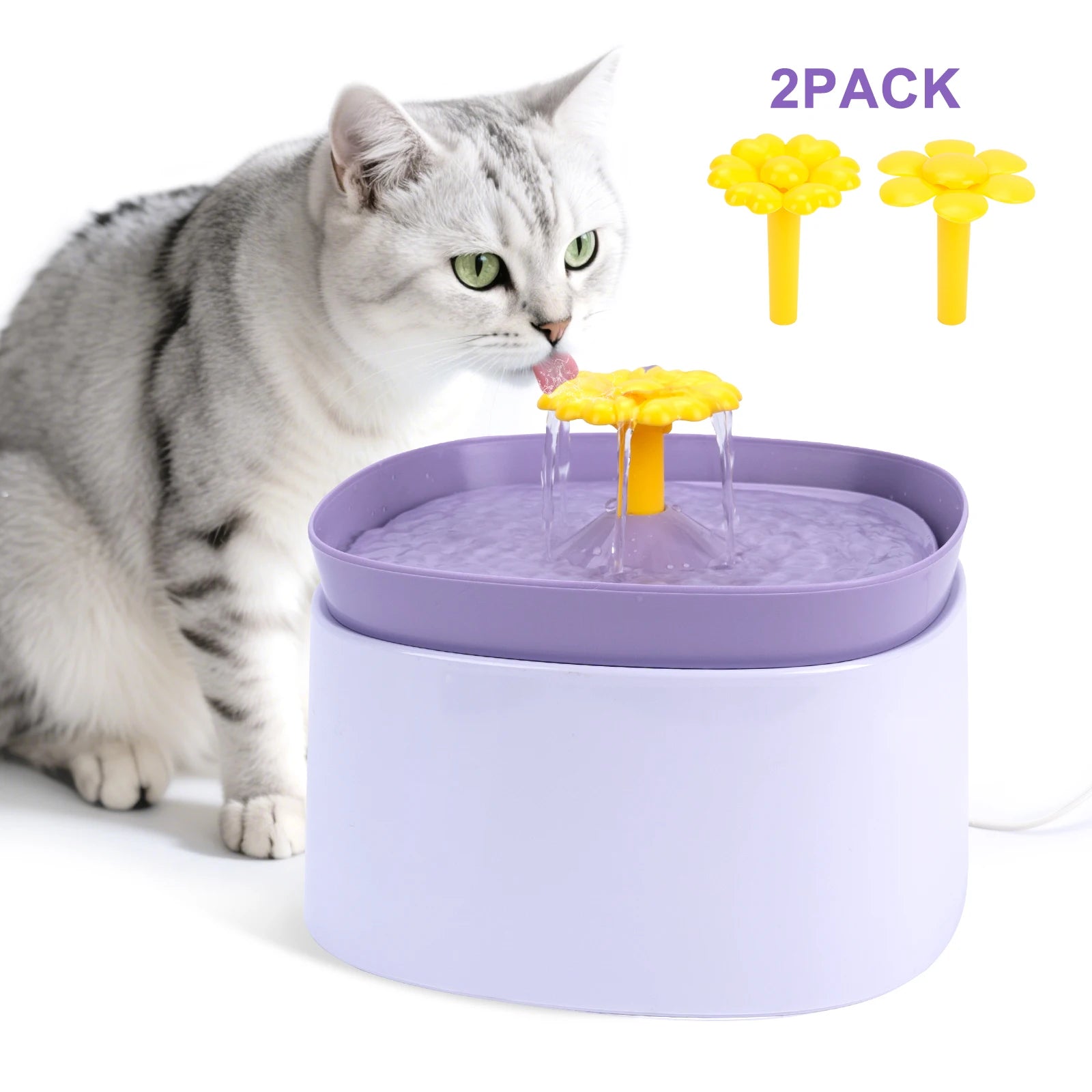 Low Decibel Pet Water Dispenser with Nozzle Cat Dog Automatic Water Dispenser Electric Recirculate Filtring Drinker Pet Supplies