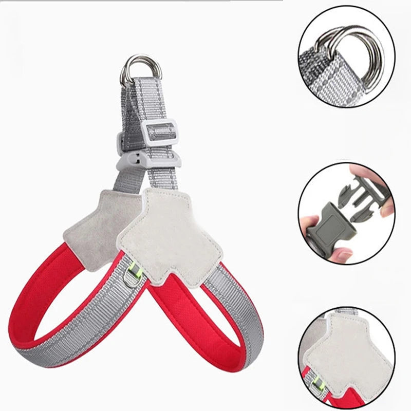 Saddle Style Dog Harness for Small Medium Dogs Adjustable Pet Seat Belts Reflective Puppy Chest Strap Outdoor Accessories