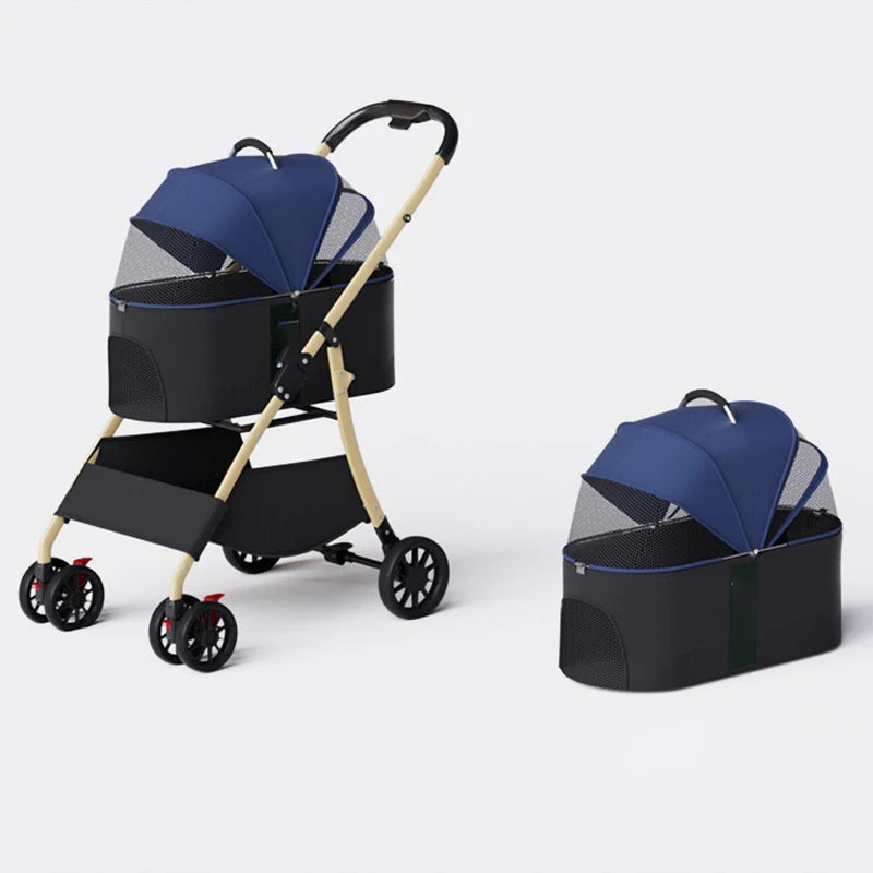 Pet Stroller Travel 4 Wheel Dog Strollers Small Dogs Pet Stroller for Dogs