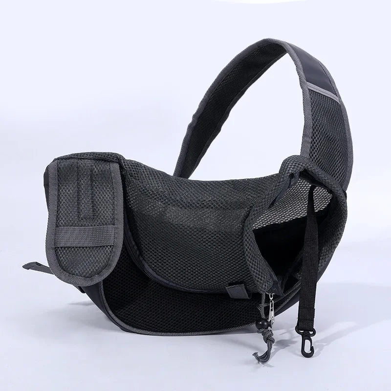 Pet Dog Portable Carrier Breathable Mesh Travel Safe Puppy Shoulder Bag with Adjustable Non-Slip Strap for Small Dogs Cats