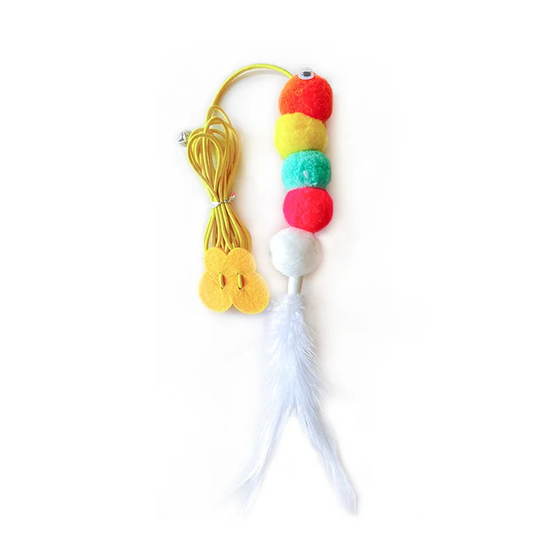 Pet Cat Toys Elasticity Retractable Hanging Door Type Interactive Toy For Kitten Mouse  Catnip Scratch Rope Toy Pet Supplies
