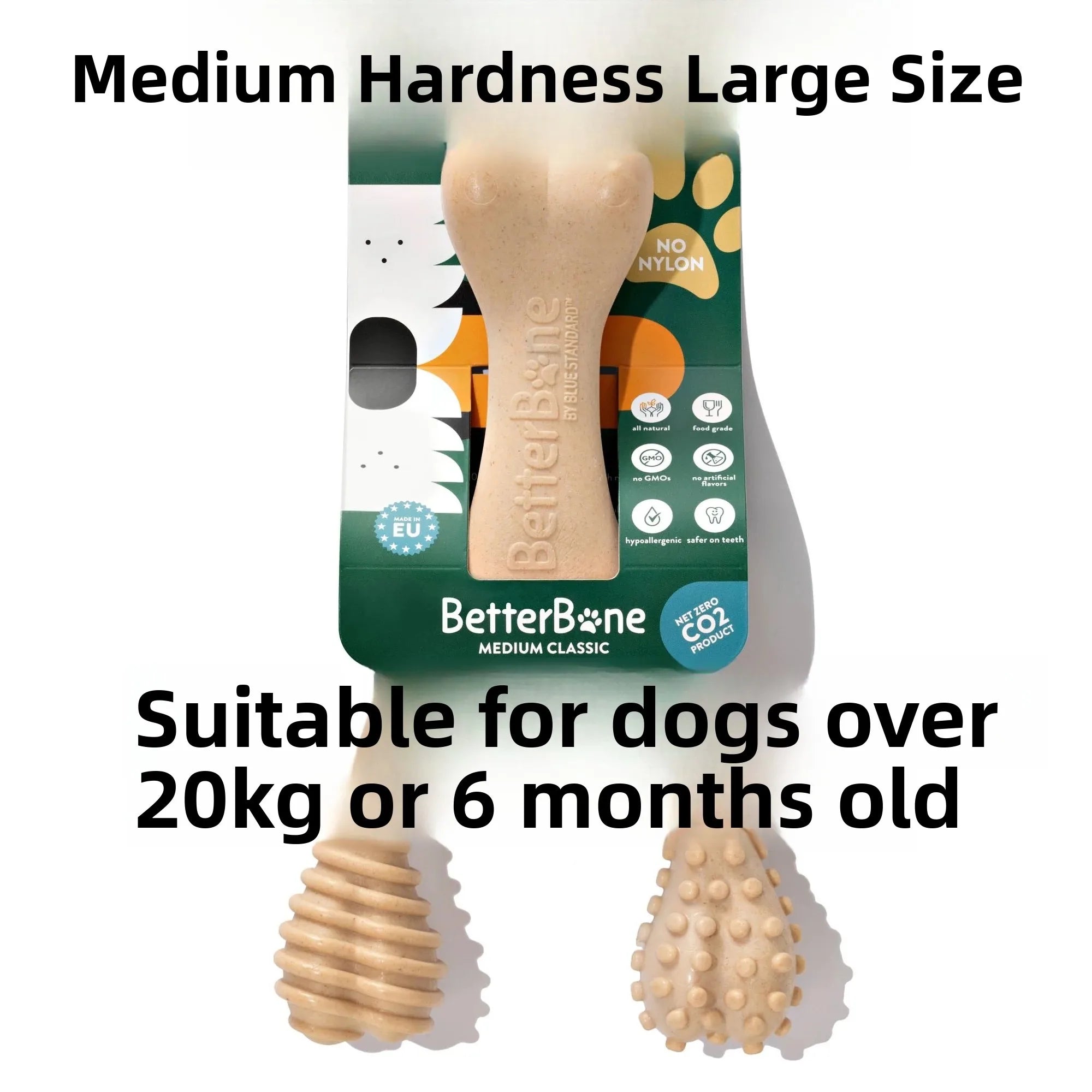 Betterbone Dog Chew Bone Medium Hardn Digestible Not Contain Harmful Plastic Substances Food ade Dog Chew Toy