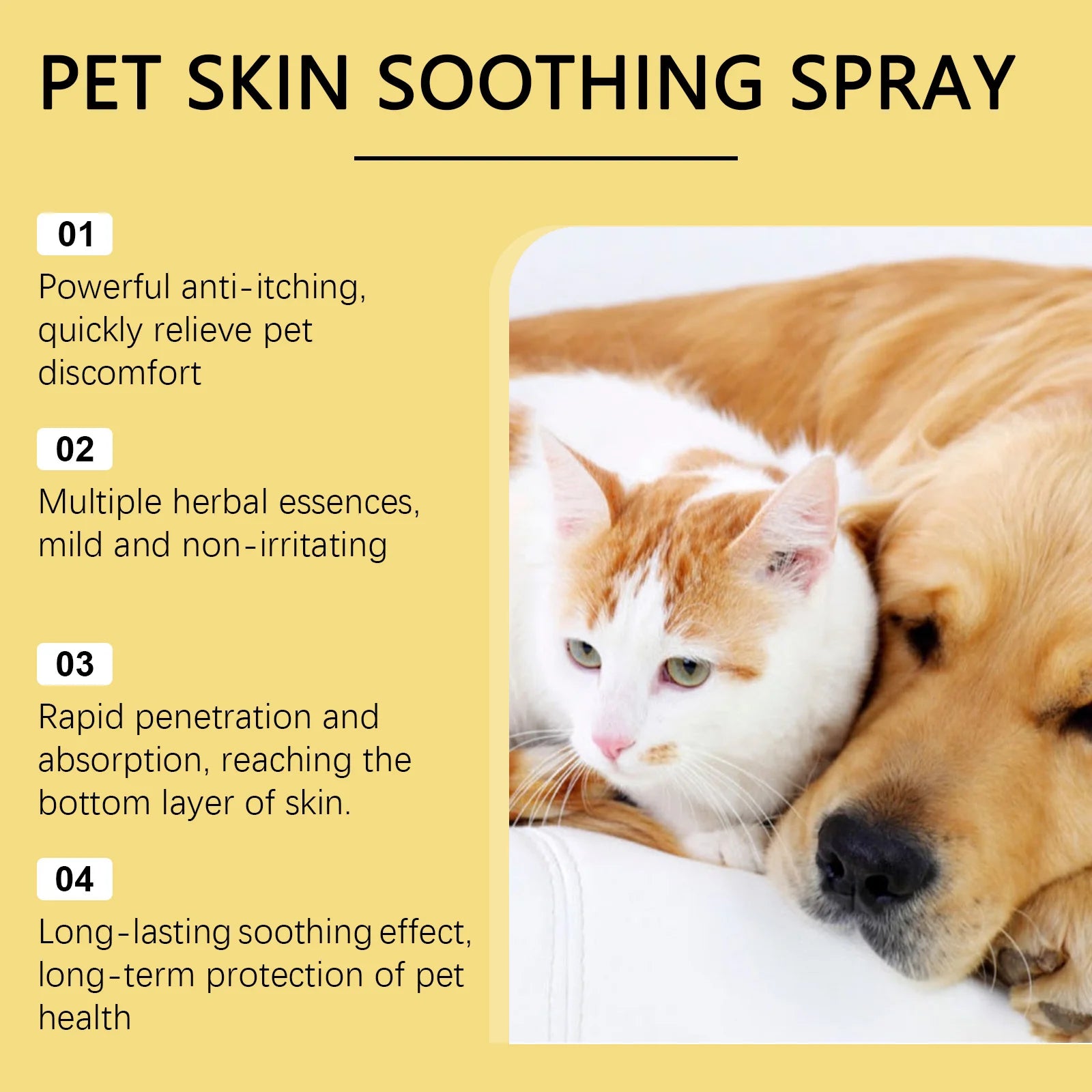 Pet Skin Care Spray Relieve Discomfort for Dogs Cat