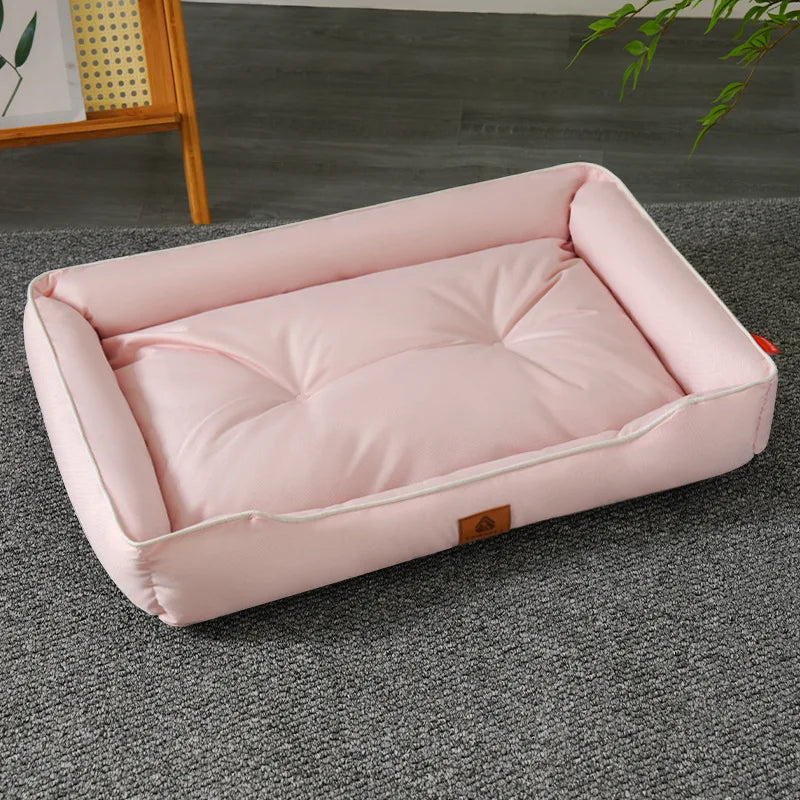 All-Season Square Dog Bed for Large Dog Mattress Bite-resistant Cat Bed Soft Thickened Dog Bed Waterproof Sofa Pet House