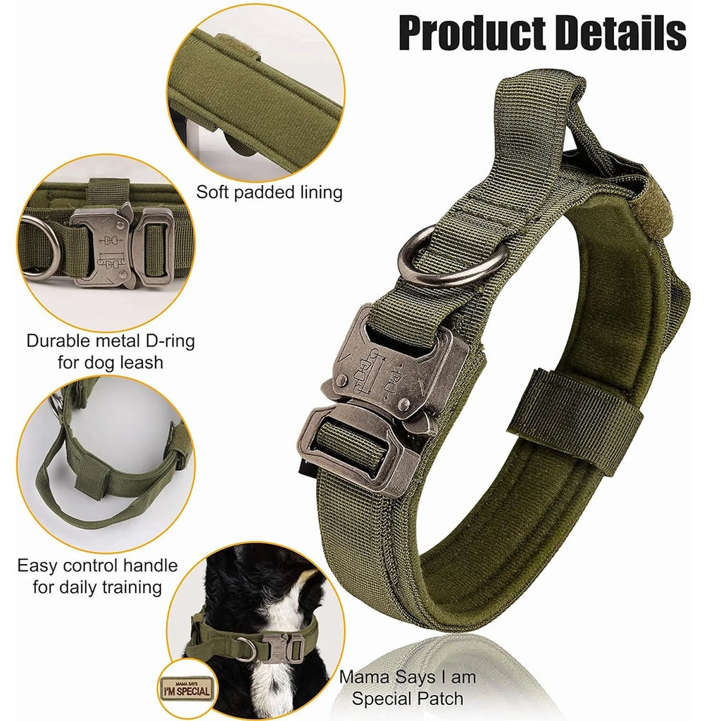 Military Dog Harness Tactical Dog Harness Collar Leash Pet Training Vest Molle Pouches for Large Dogs German Shepherd Doberman