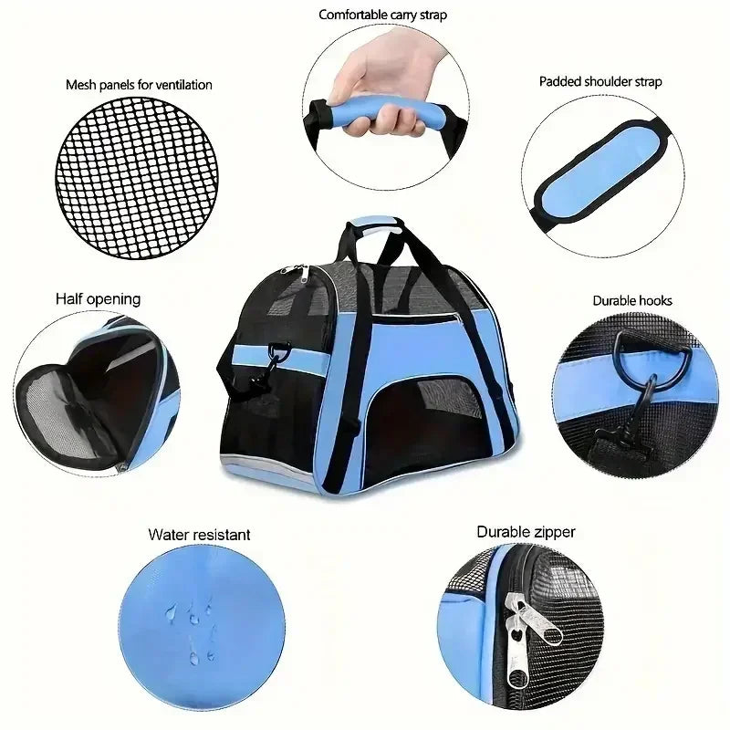 Breathable Out and About Portable Foldable Portable Dog Cat  Carrier Bag Pet Puppy Travel Bags Outdoor Tent Carrier Pets Handbag