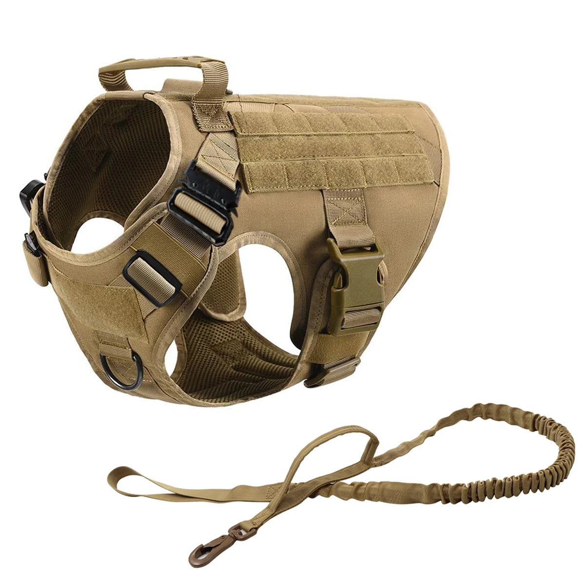Military Dog Harness Tactical Dog Harness Collar Leash Pet Training Vest Molle Pouches for Large Dogs German Shepherd Doberman
