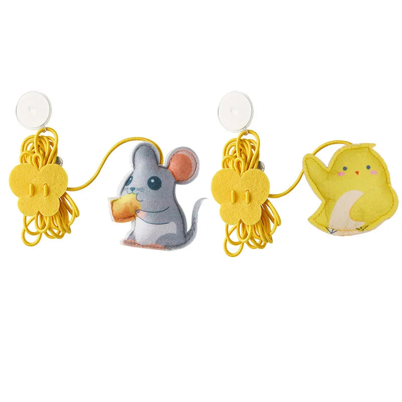 Pet Cat Toys Elasticity Retractable Hanging Door Type Interactive Toy For Kitten Mouse  Catnip Scratch Rope Toy Pet Supplies