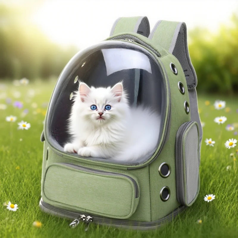 2025 New Transparent Backpack Pet Carrier Outdoor Travel For Cats And Small Dogs Breathable Carrying Bag Premium Pet Supplies