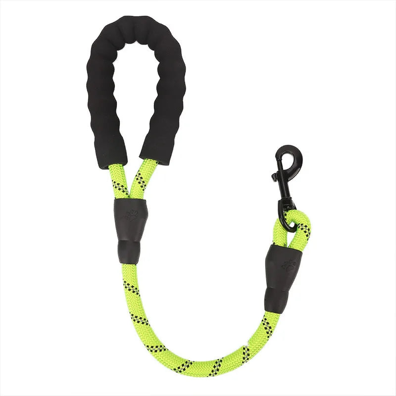 Leash Pet Traction Rope Short Blast-Resistant Reflective Round Rope Guide Dog Traction Rope Nylon Dog Rope 60cm Supplies