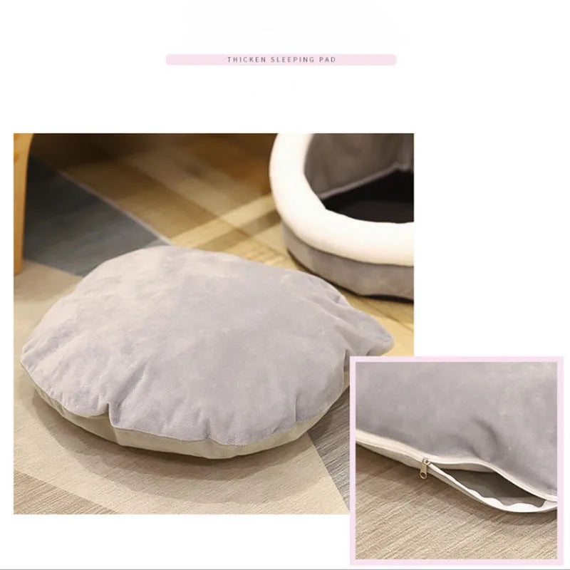 Warm Cat Nest House Cave Cat Bed Kennel Cats Four Seasons Universal Semi-Closed Cute and Comfortable Cat Nest Kittens Cave