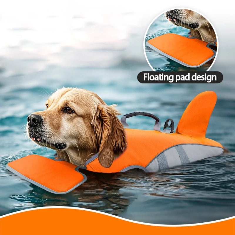 New Pet Swimming Life Jacket Shark Fin Shape