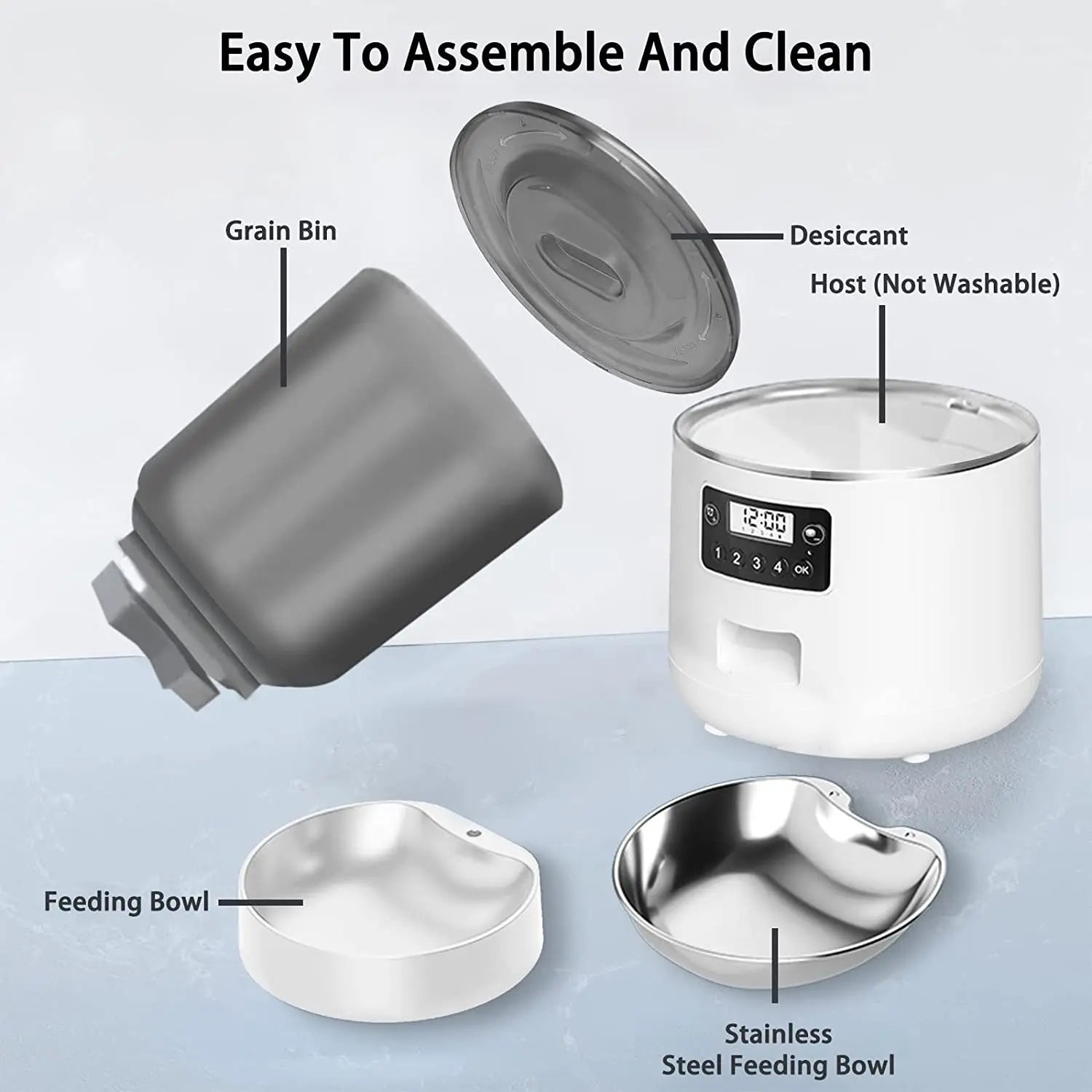 Cat Automatic Smart Feeder with WiFi Remote Camera 4L Large Capacity Puppy Pet Food Dispenser Feeder Accessories for Cat Dog