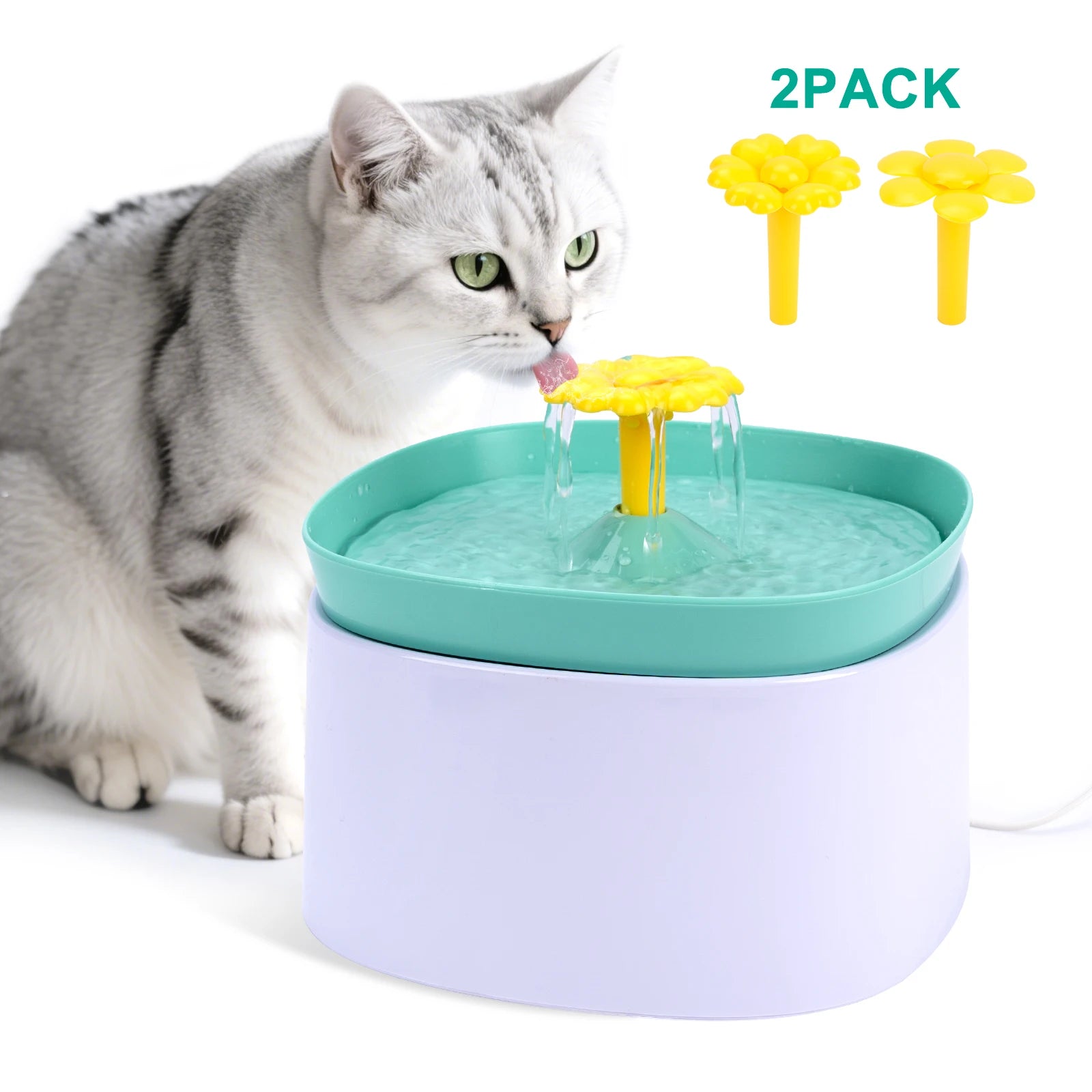 Low Decibel Pet Water Dispenser with Nozzle Cat Dog Automatic Water Dispenser Electric Recirculate Filtring Drinker Pet Supplies