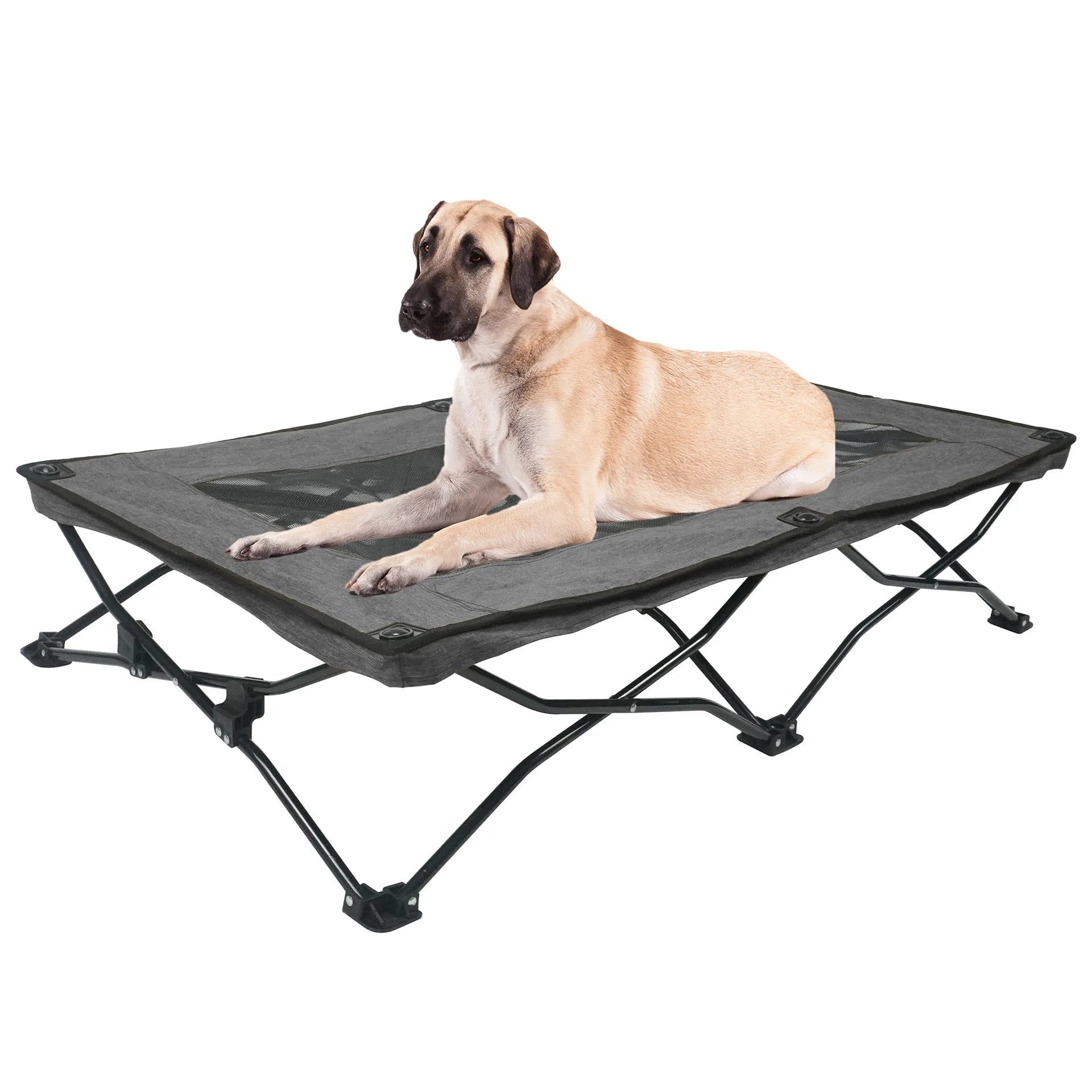 Large folding dog bed, moisture-proof, double-layer fabric, four-season pet bed, indoor pet rest bed, camping bed