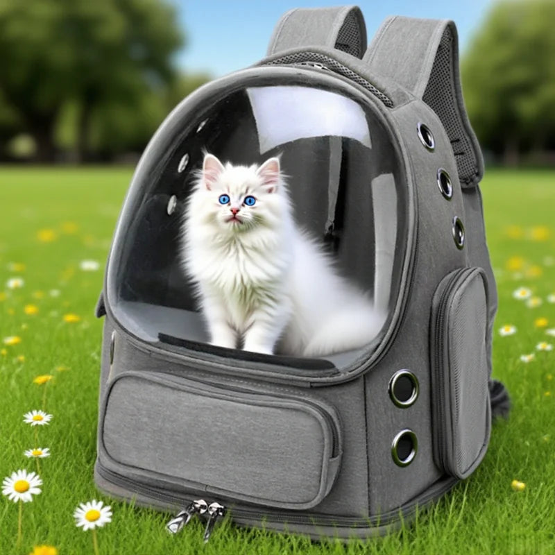 2025 New Transparent Backpack Pet Carrier Outdoor Travel For Cats And Small Dogs Breathable Carrying Bag Premium Pet Supplies