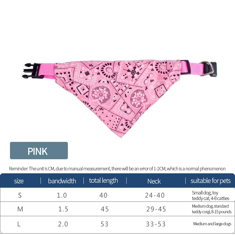 Pet Triangle Scarf Cat Dog Saliva Towel Printed Pets Dog Collar Adjustable Strap Kitten Puppy Saliva Neckerchief Pet Supplies