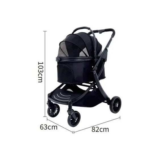 Wholesale Foldable Puppy Travel Carrier Jogger Cat Dogtrolley Pet Stroller