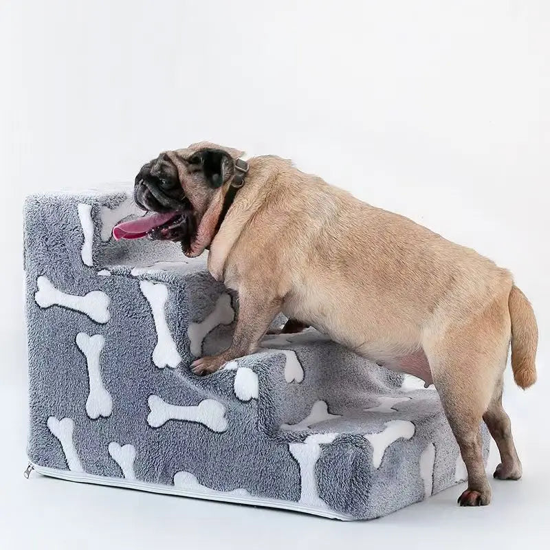 Ladder Dogs Pets Bone Shape Puppy Stairs Beside The Sofa Bed Ramp for Dogs Protecting Pet Joint Safety Stairs for Elderly Dogs