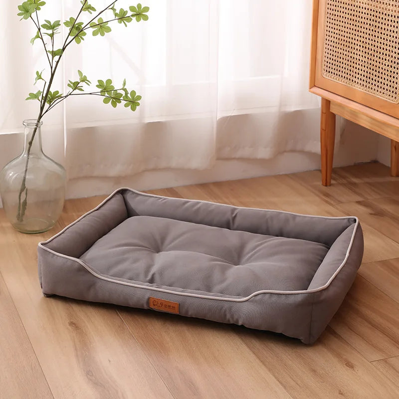 All-Season Square Dog Bed for Large Dog Mattress Bite-resistant Cat Bed Soft Thickened Dog Bed Waterproof Sofa Pet House
