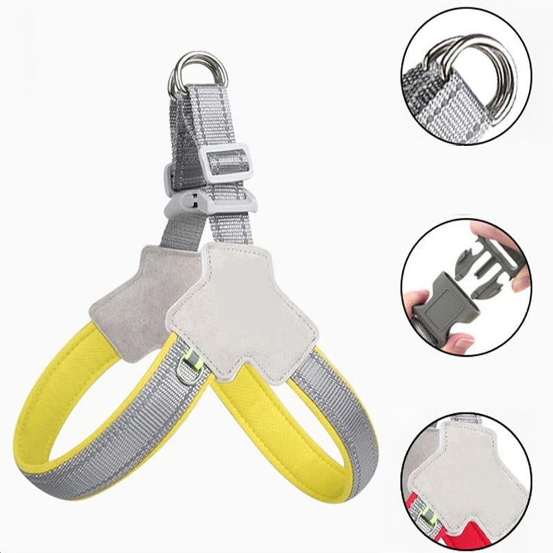 Saddle Style Dog Harness for Small Medium Dogs Adjustable Pet Seat Belts Reflective Puppy Chest Strap Outdoor Accessories