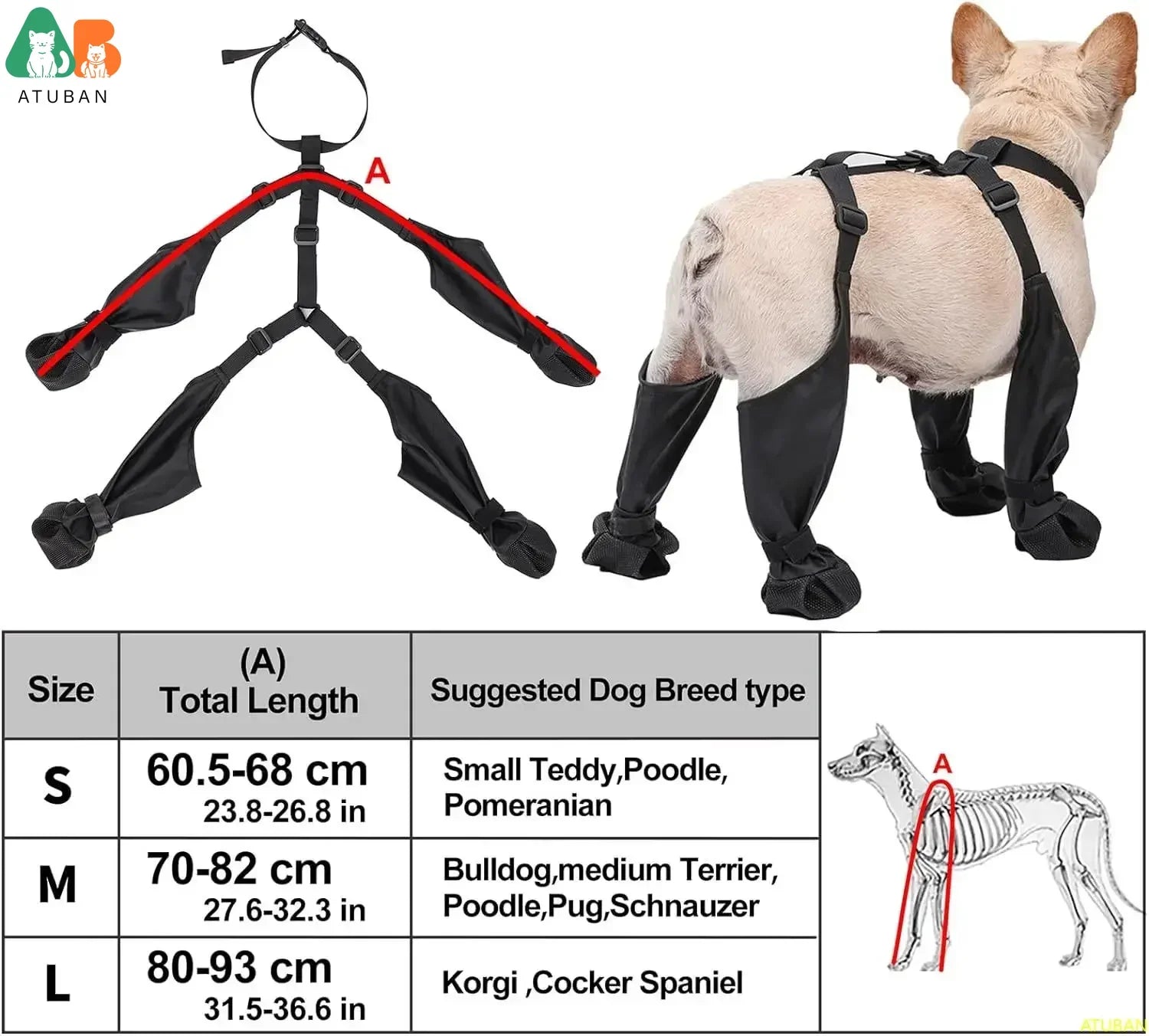 Waterproof boots for dogs