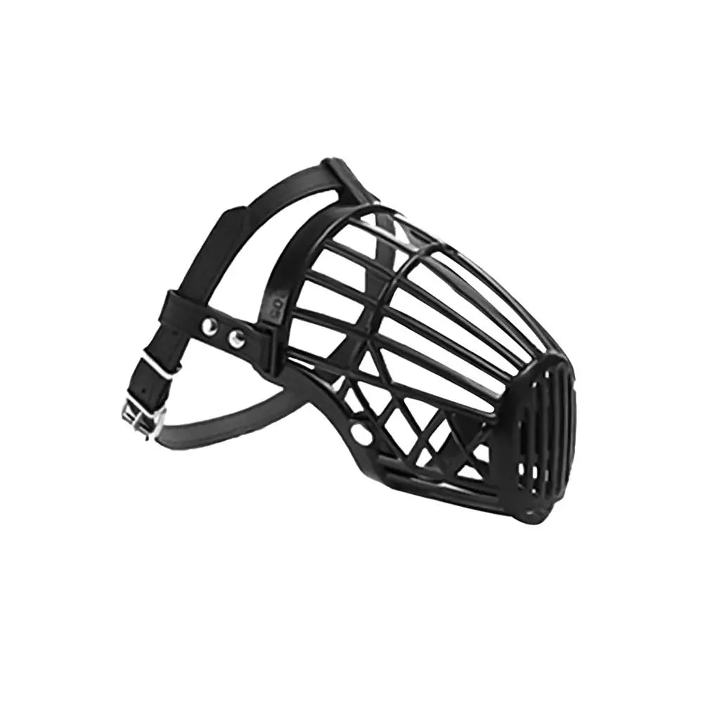 Soft Plastic and Leather Strong Dog Muzzle Basket Design Anti-biting Adjusting Straps Mask Dog Muzzle for Small Medium Large Dog