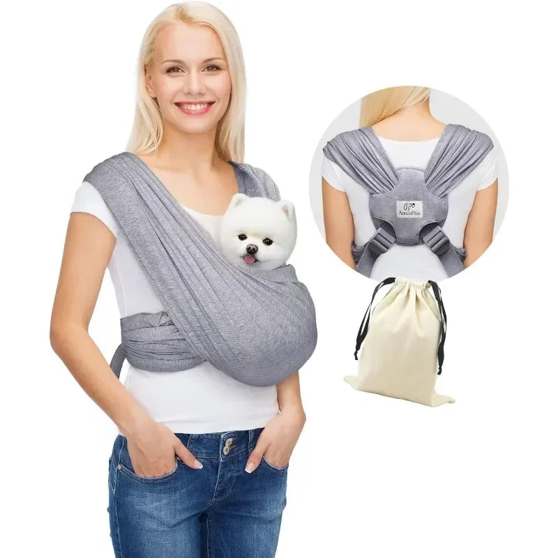 Dog Carrier for Small Dogs Front Facing Dog Carrier Sling Hands Free Cat Sling Size Adjustable Soft Cotton