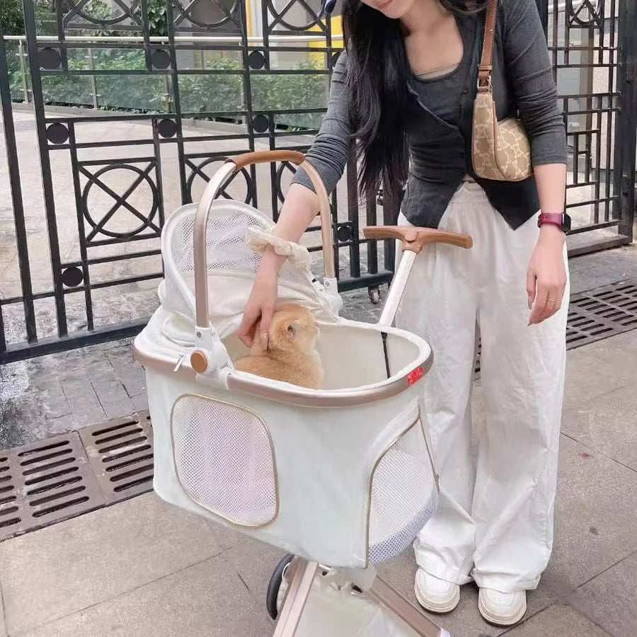 Luxury Cheap 4 Wheel Small Pet Stroller Pet Travel Dog Stroller