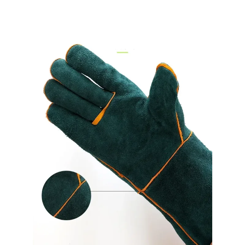 Bite Proof Animal Grooming Gloves Double Leather Reinforced Padding Dog Cat Grabbing Snake Anti Bite Scratch Handling Gloves