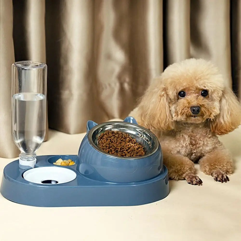 Food Container with Waterer Pet Waterer Feeder 2-in-1