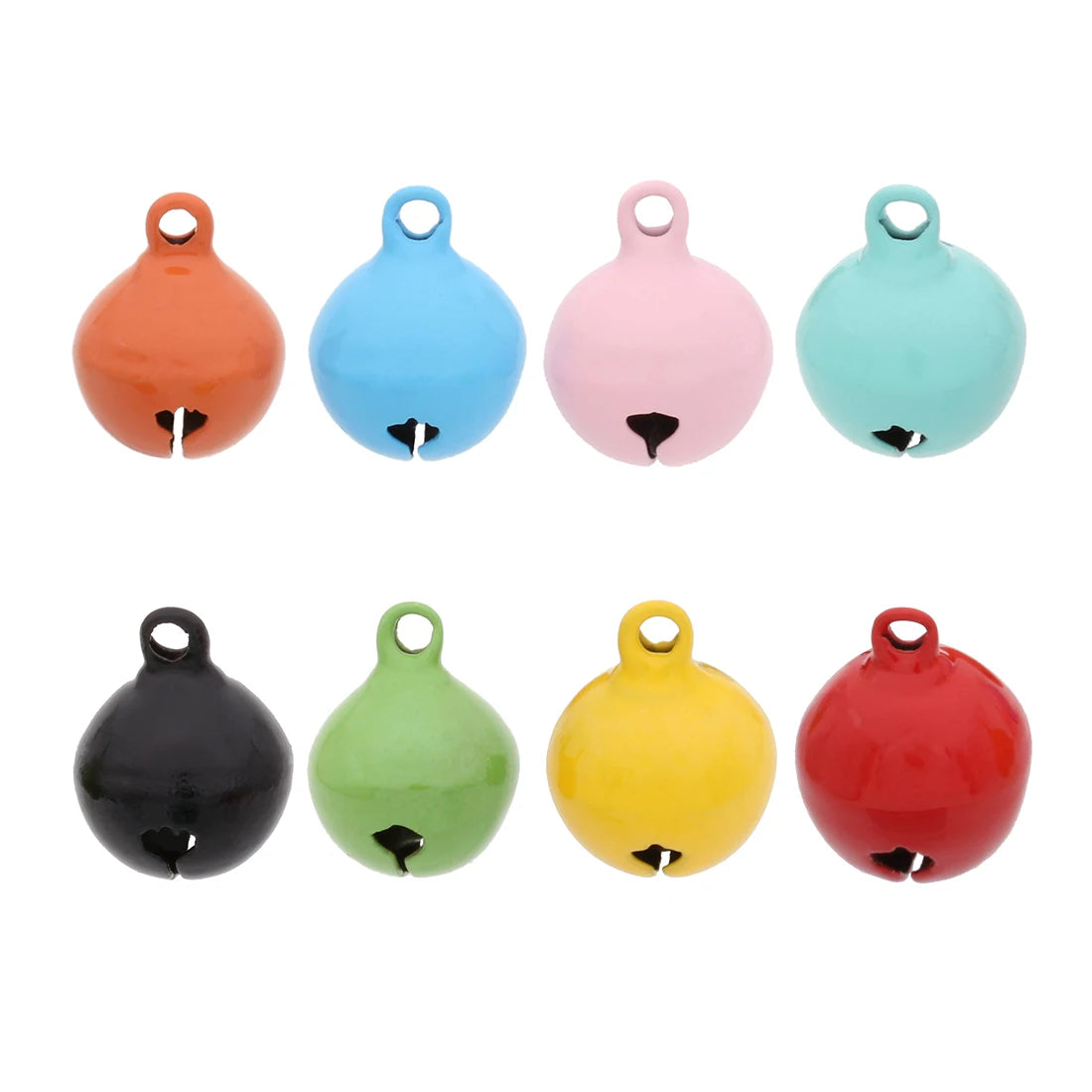 50pcs/lot Painted Color Bells Beads Round Mini Bell Ornaments for Jewlery Making DIY Bracelet Necklace Earrings Decor Accessory