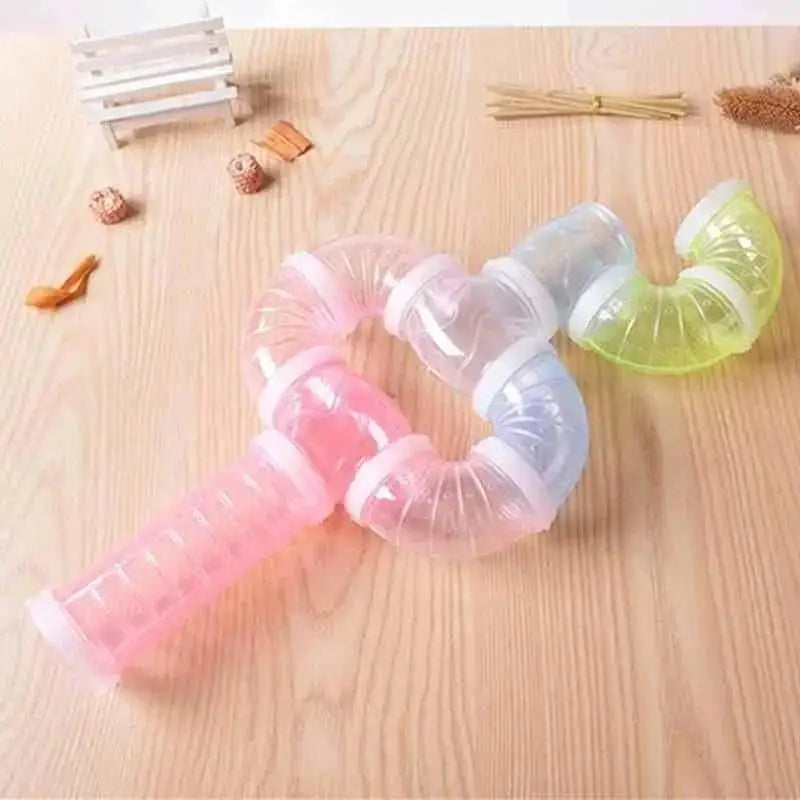 U-shaped Plastic Pipe Toy Hamster Cage Modified External Tunnel Landscaping Set Golden Bear DIY Hamster Sports Tunnel Animal Toy